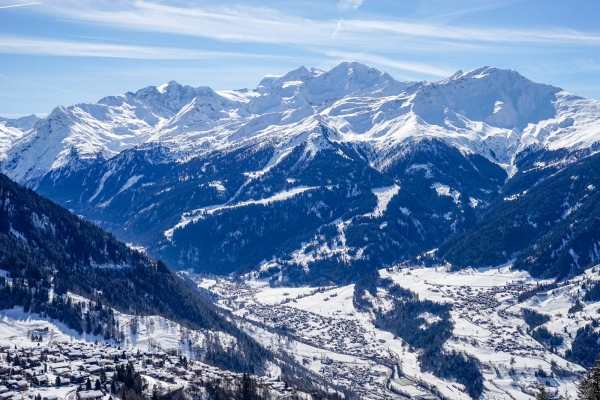 Winterwanderung über dem Val de Bagnes