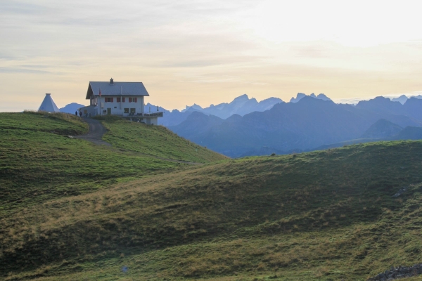 Aussicht auf das Seenland Obwalden