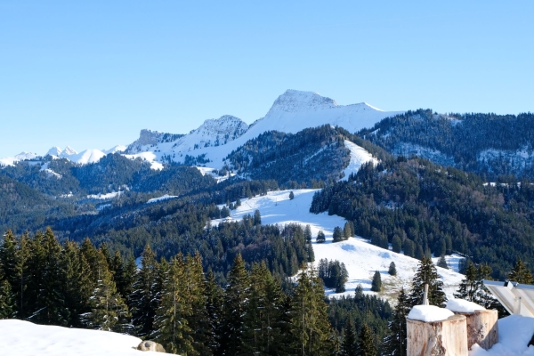 Schneeschuhwandern im freiburgischen Wintersportparadies