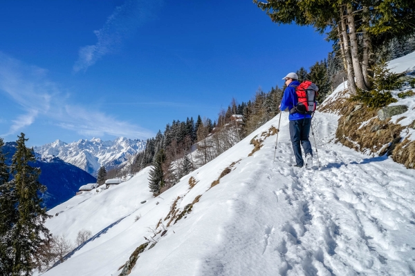 Randonnée hivernale avec vue panoramique