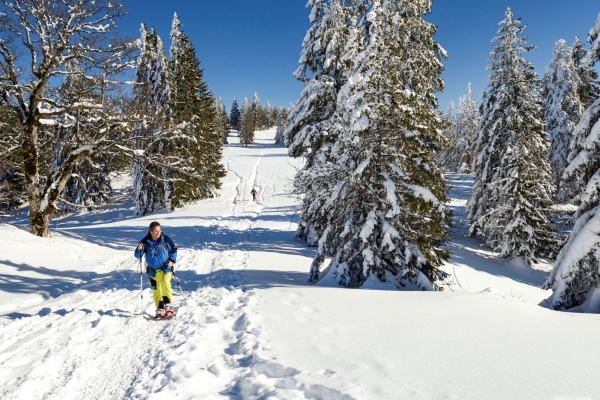 Aussichtsreiche Schneeschuhtour im Jura