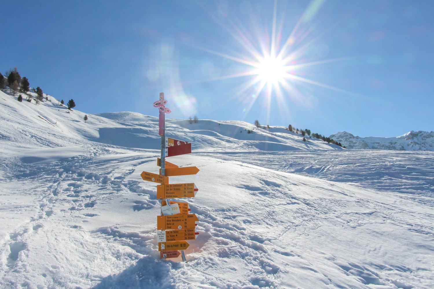 Il sole del Vallese e abbondante neve. Foto: Alexandra Blatter