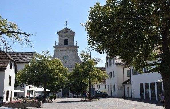 Klosterkirche Mariastein am Ziel der Wanderung