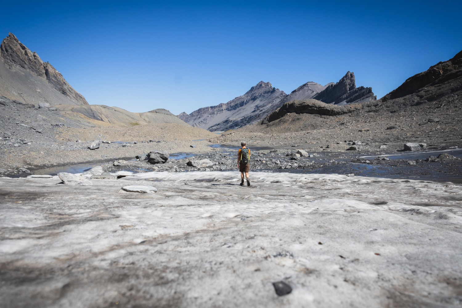 Les derniers vestiges du glacier de la Forcle. Photo: Alex J. Wissmann