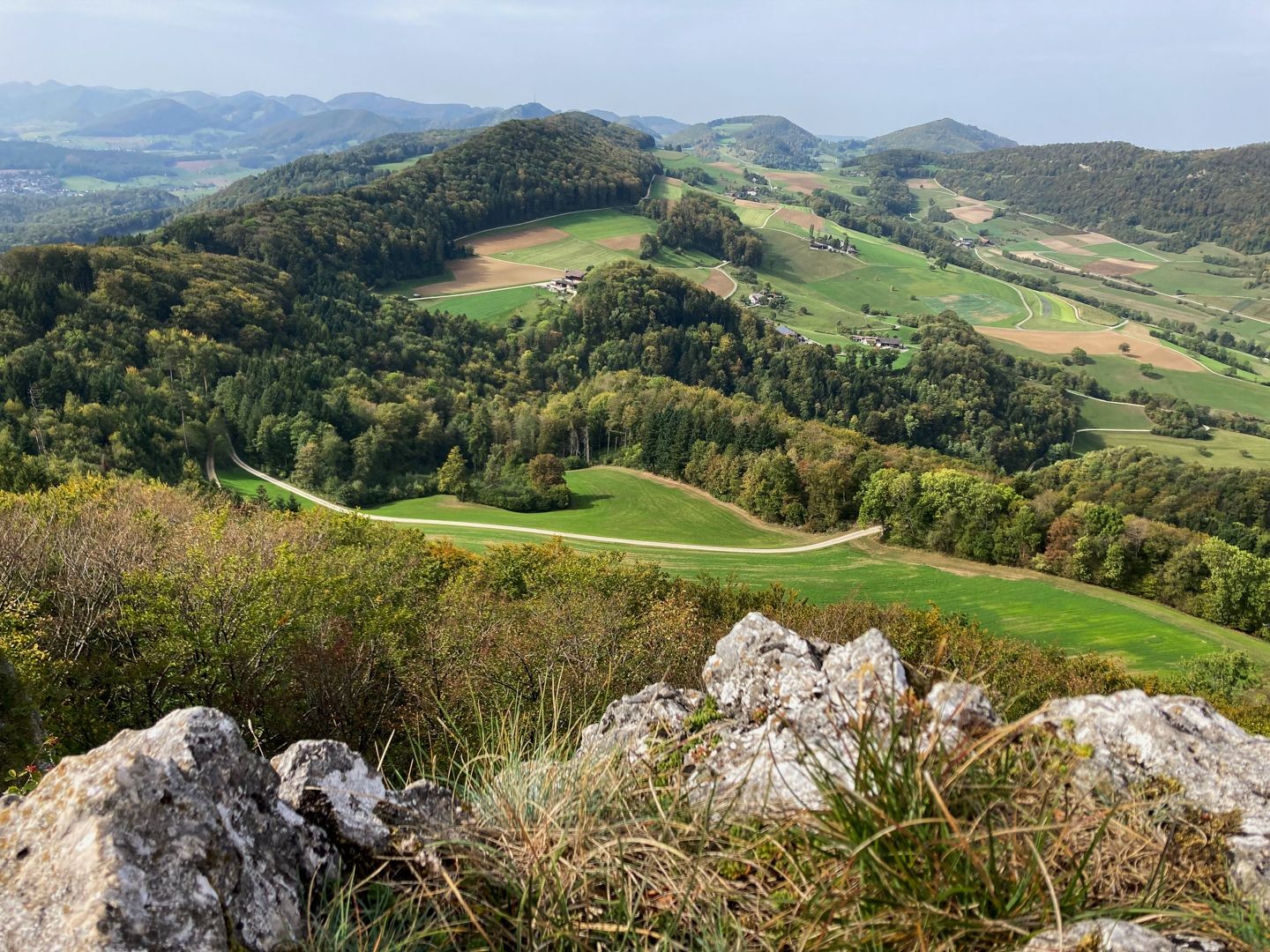 Aussicht über den Jurapark Aargau.