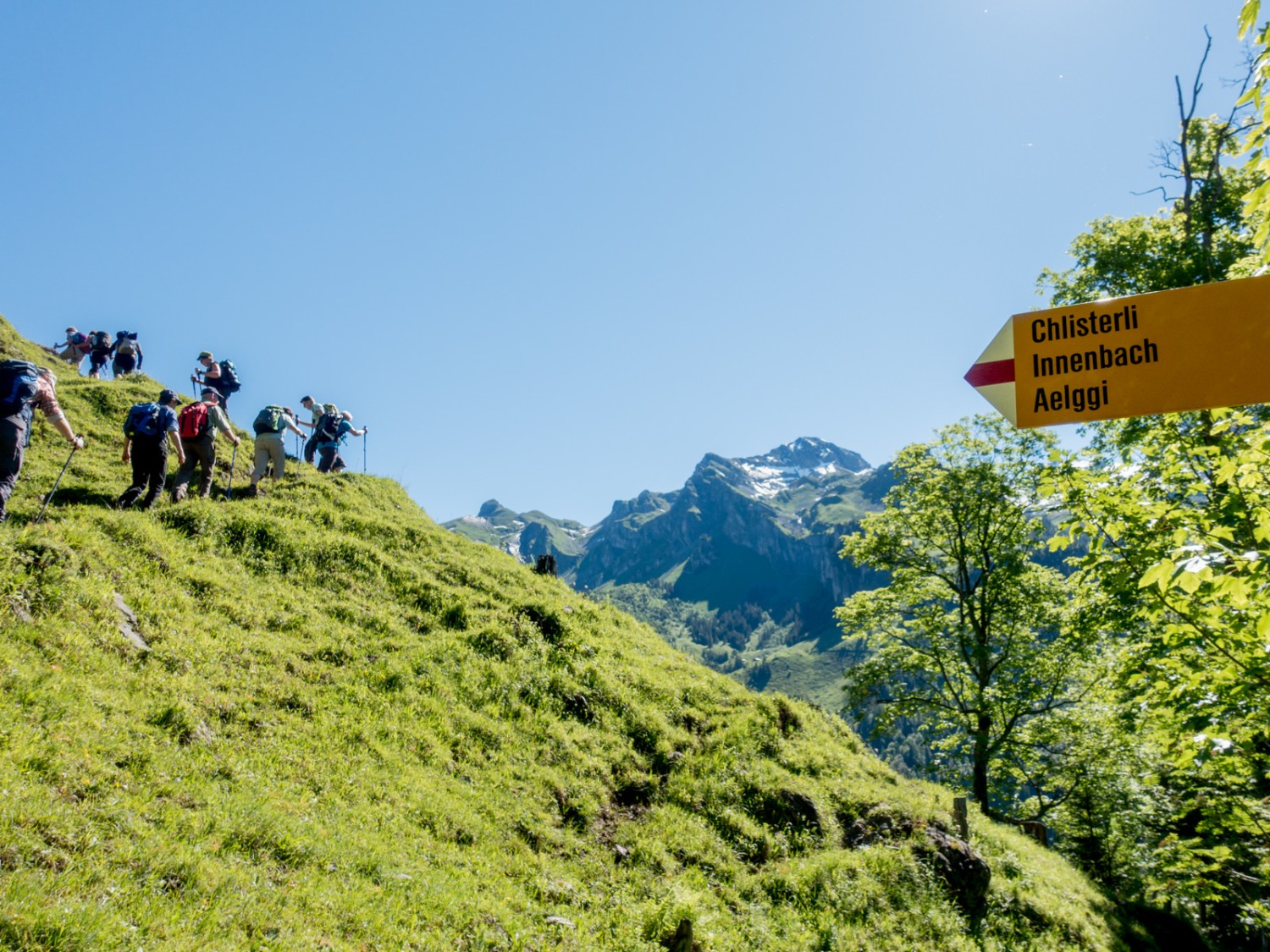 L’unique montée véritable de la journée mène à Chlisterli. 