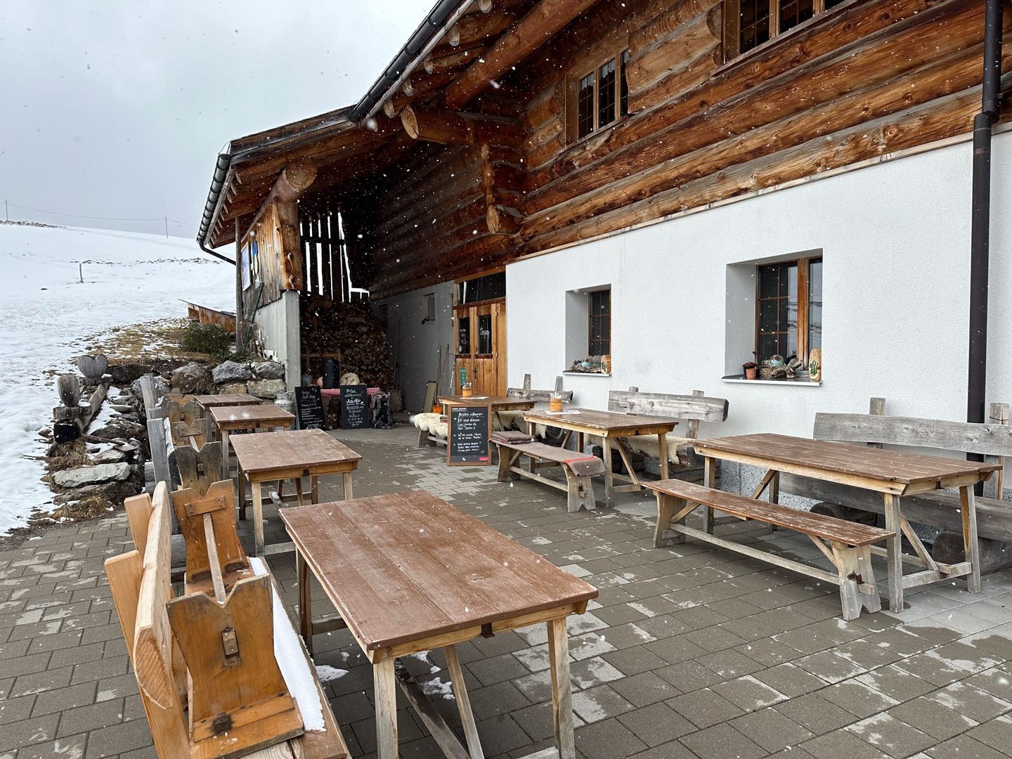 Le restaurant Site Alp de Sparenmoos est ouvert en hiver comme en été.