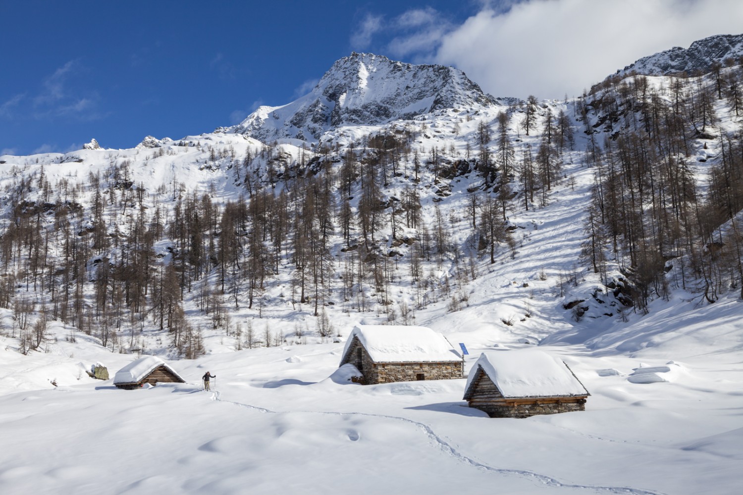 Gli alpi della Val Lavizzara restano isolati in inverno. Foto: Iris Kürschner