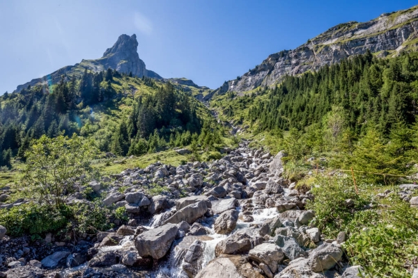 Face aux trois géants bernois