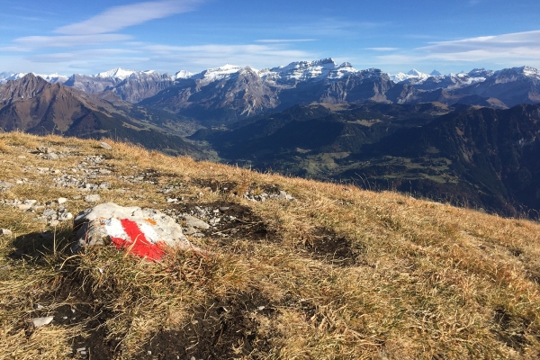 Zwei Gipfel oberhalb Leysin