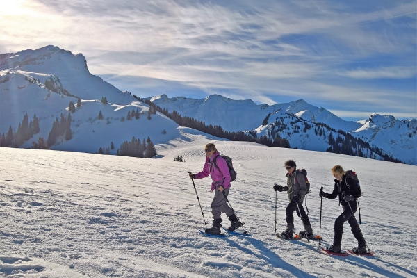 Circuit en raquettes sur le col des Mosses