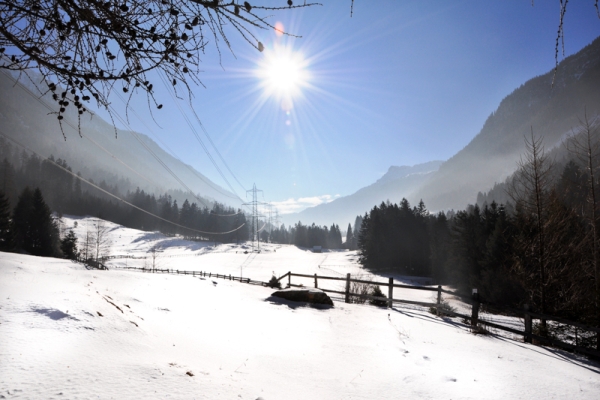 Au pied du massif du Calanda