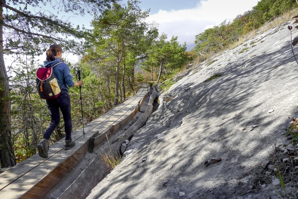 Au soleil entre Loèche et Salquenen 