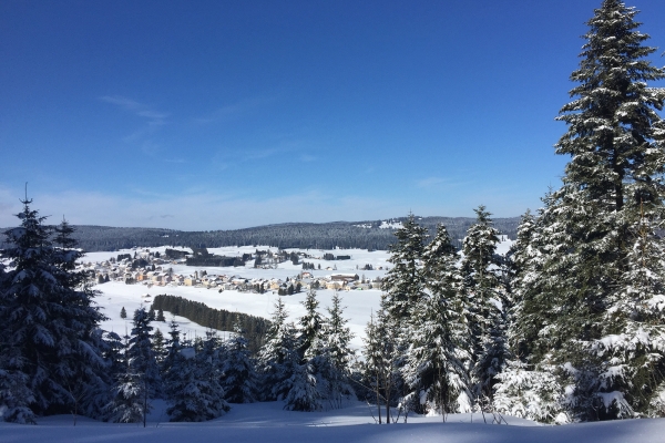 Durch verschneite Jurahöhen