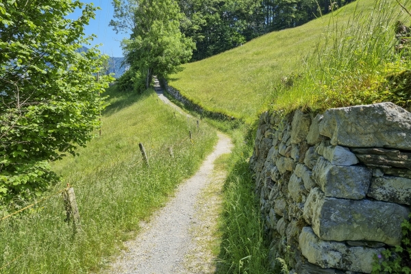 Parcours printanier au-dessus du lac de Walenstadt