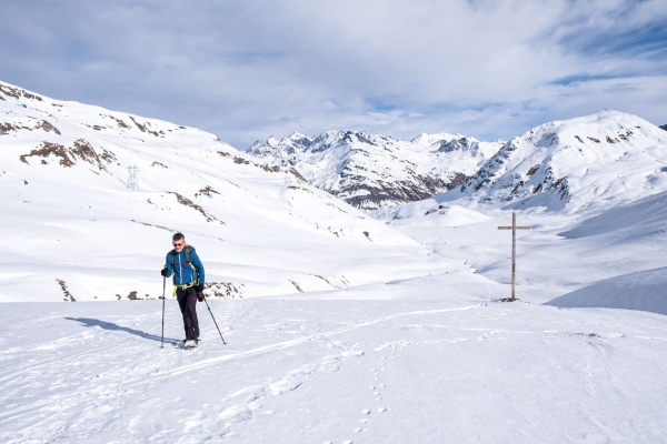 Auf verschneiten Römerwegen zum Septimerpass