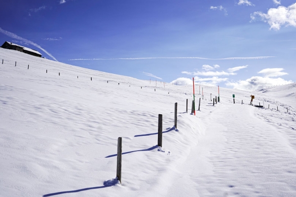 Leichte Schneeschuhwanderung auf dem Niederbauen