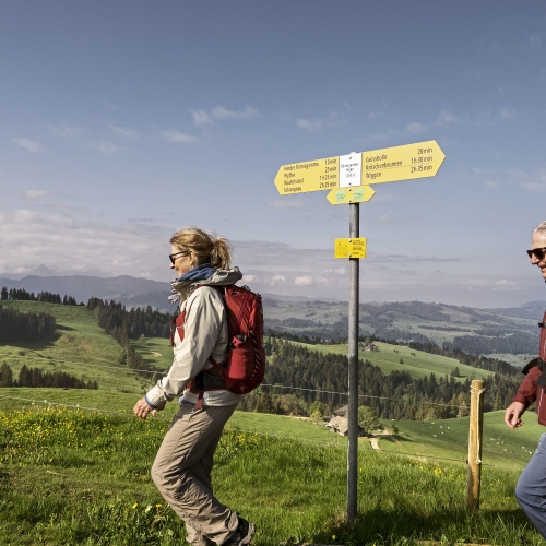 Wegweiser_Wanderweg_Emmental