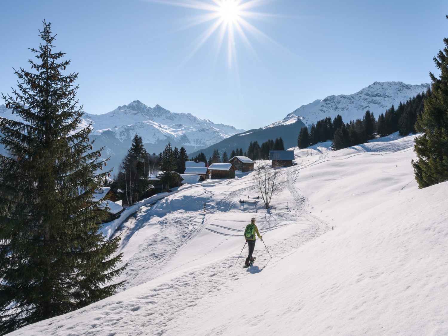 Auf dem flachen Abschnitt Richtung Tigias Davains. Bild: Jon Guler