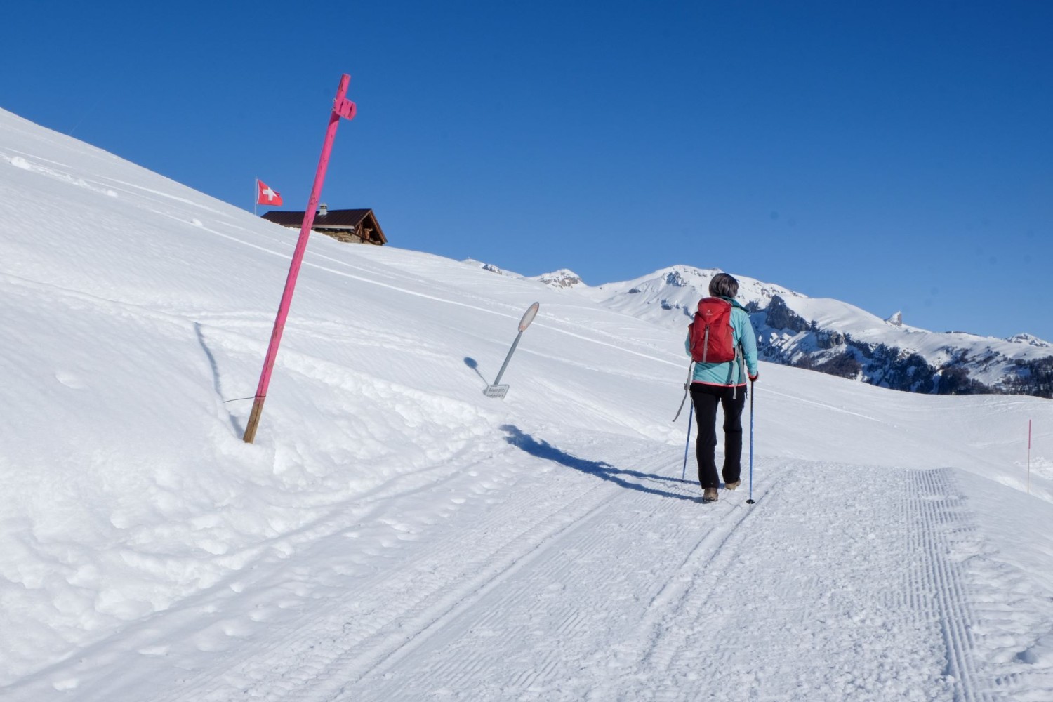 Le Dahu Tour, dans un beau paysage valaisan.