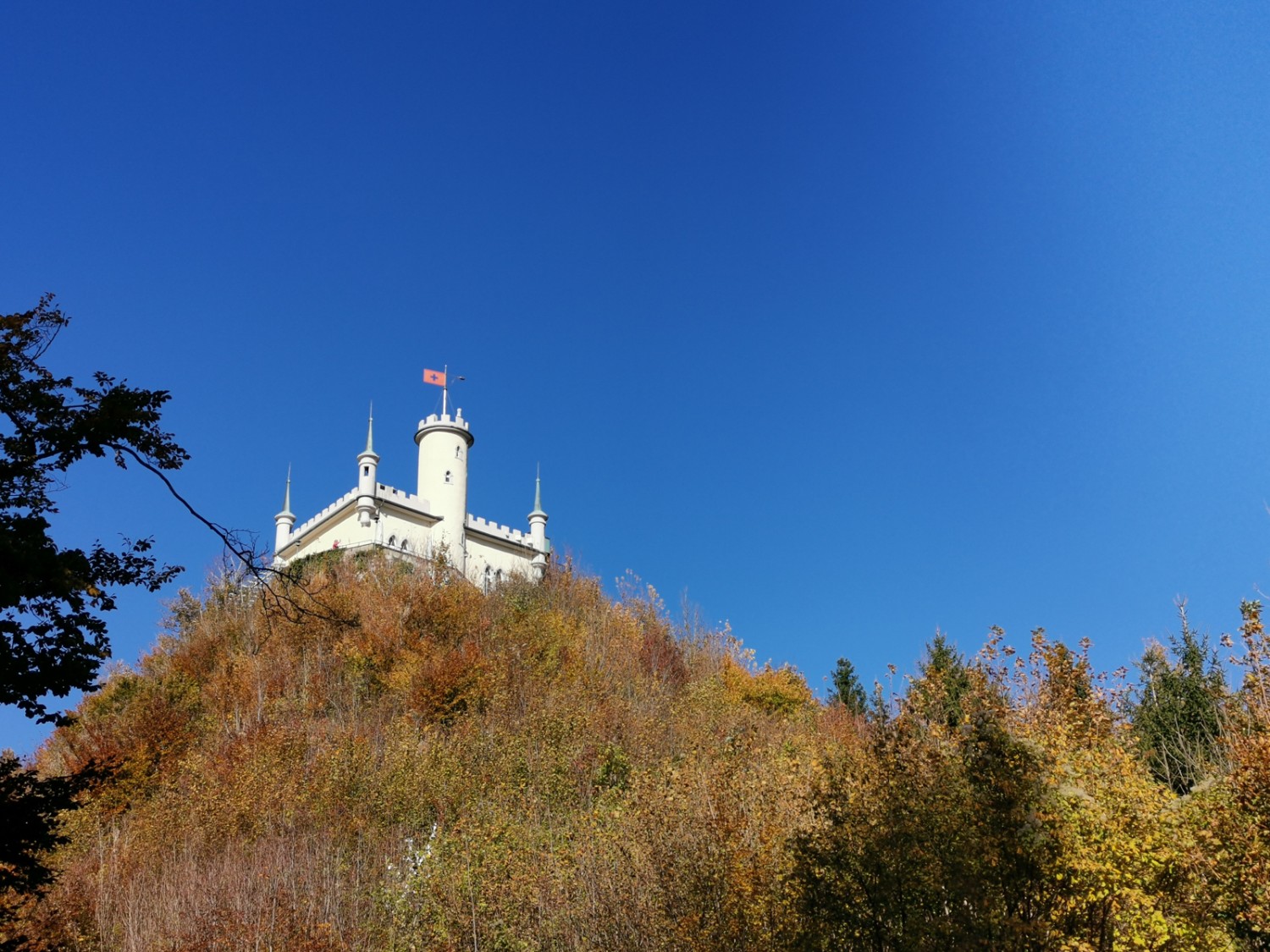 Tout en haut trône le petit château de Neu-Wartburg, d’où la vue est splendide. Photo: Evelyne Zaugg