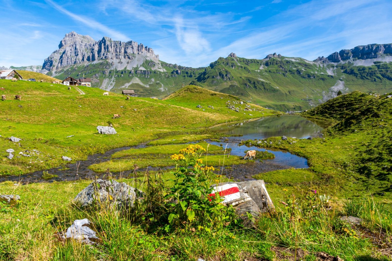 Der Wanderweg ist gut und durchgehend markiert.