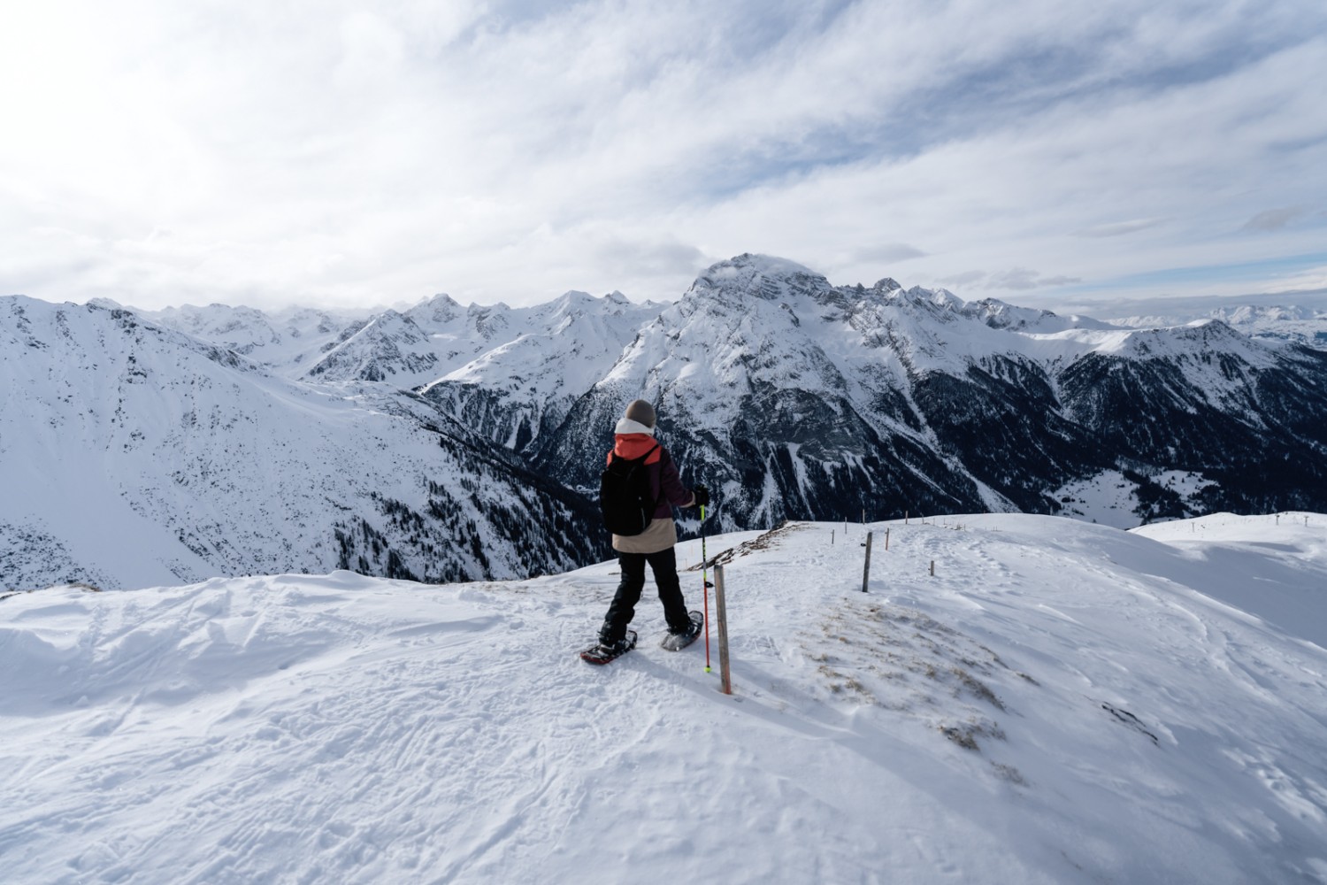 Der Blick auf die Route zurück zur Alp Darlux. Bild: Jon Guler