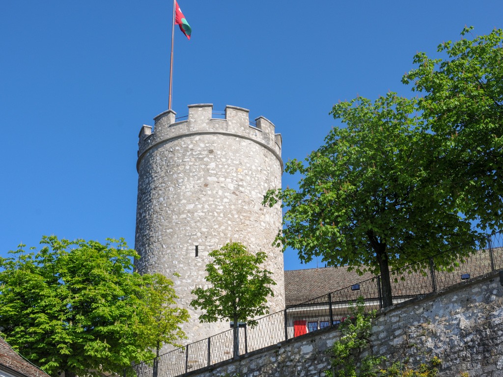 Der imposante Turm bei Regensberg.