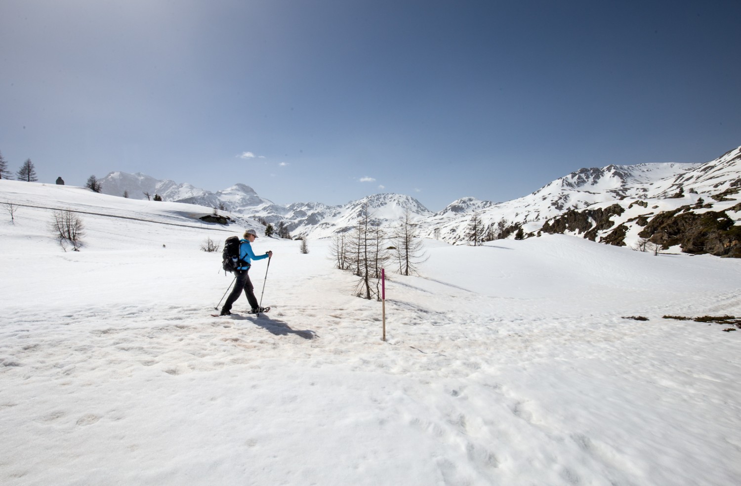 A la découverte du paysage du col du Simplon. Photo: Daniel Fleuti