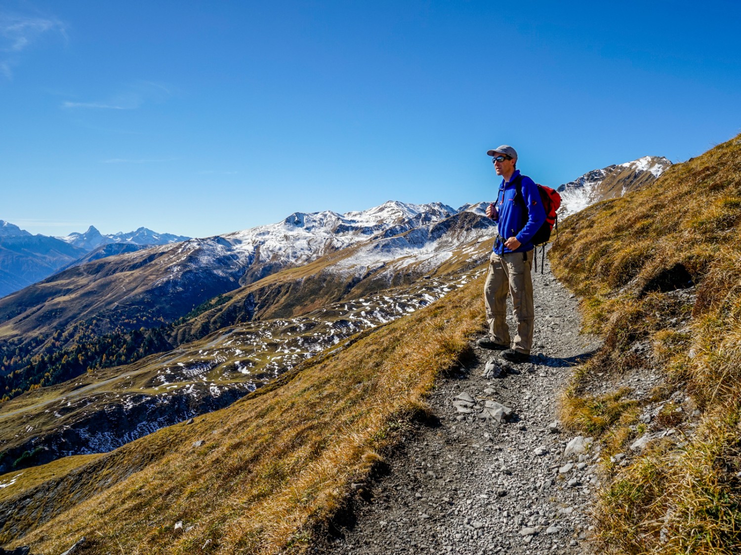 Kurz vor dem Strelapass. Im Hintergrund der Piz Ela. Bild: Fredy Joss