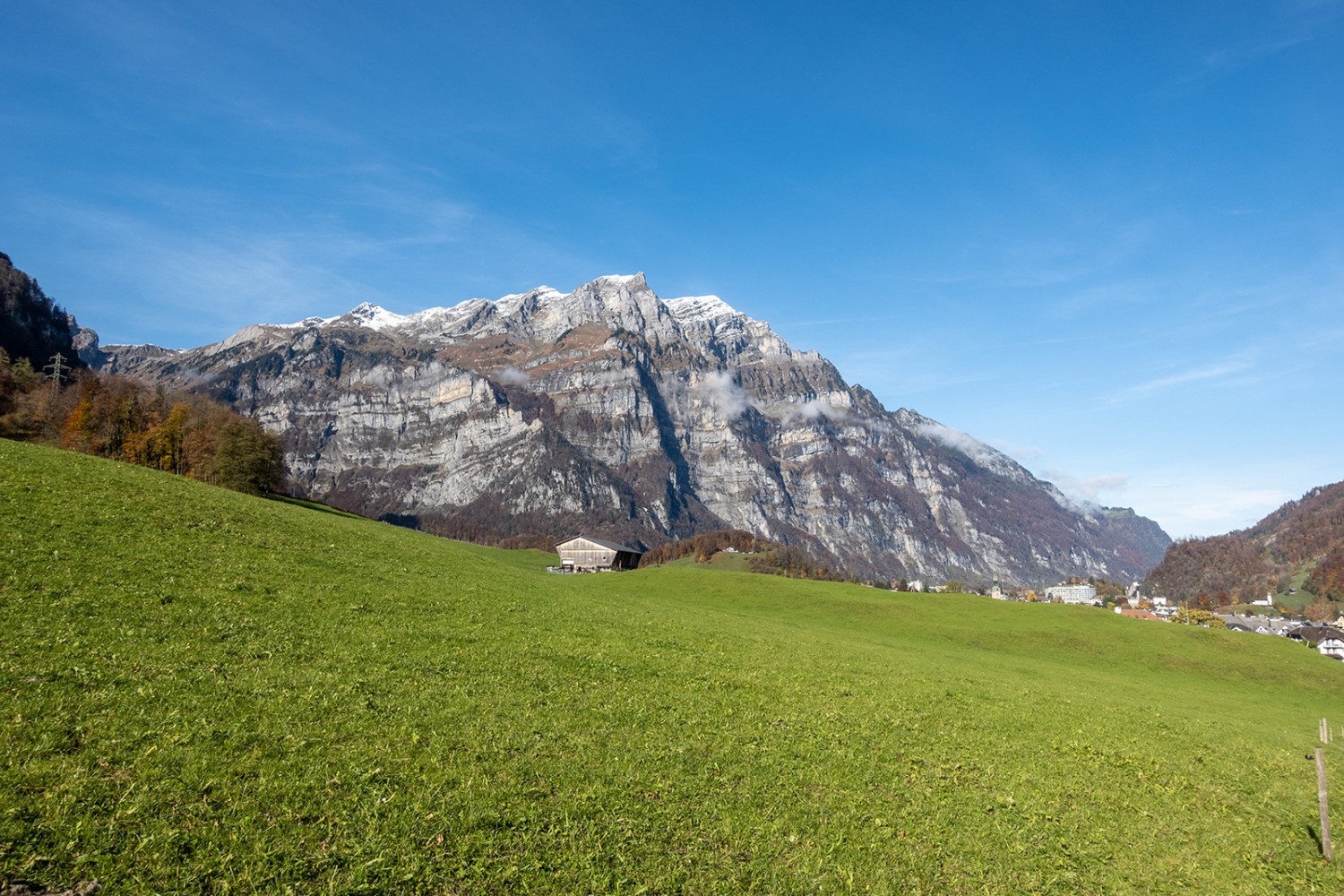 Blick zum Rautispitz in der Gegend von Leimen.