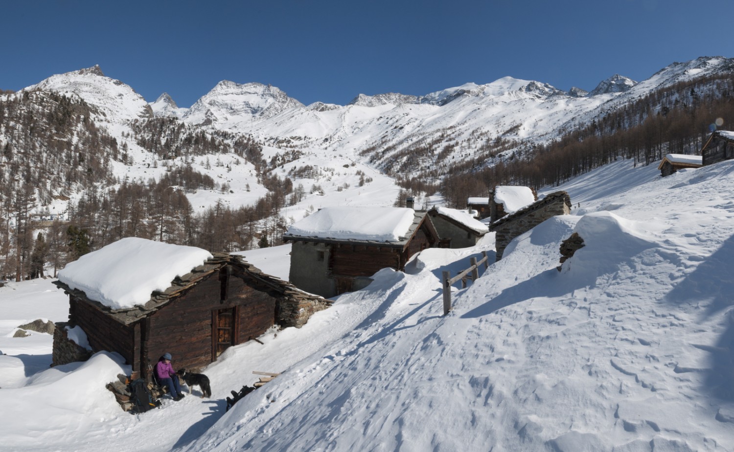 Die Triftalp, hinten links das Lagginhorn. Bild: Heinz Staffelbach 