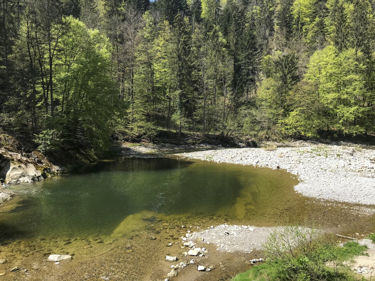 Der Badeplatz Strom, wo der Rotbach in die Sitter fliesst. Bild: Sabine Joss