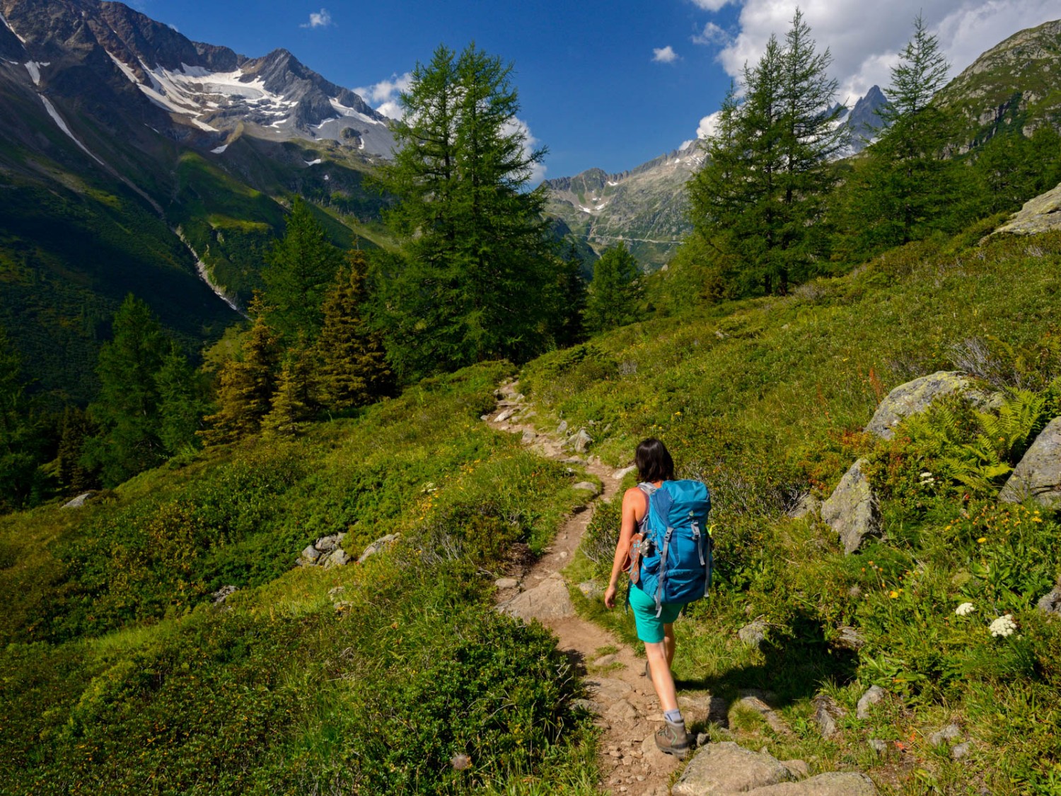 Der Aufstieg bietet immer wieder Möglichkeiten, einen Blick ins Tal zu werfen. Foto: natur-welten.ch