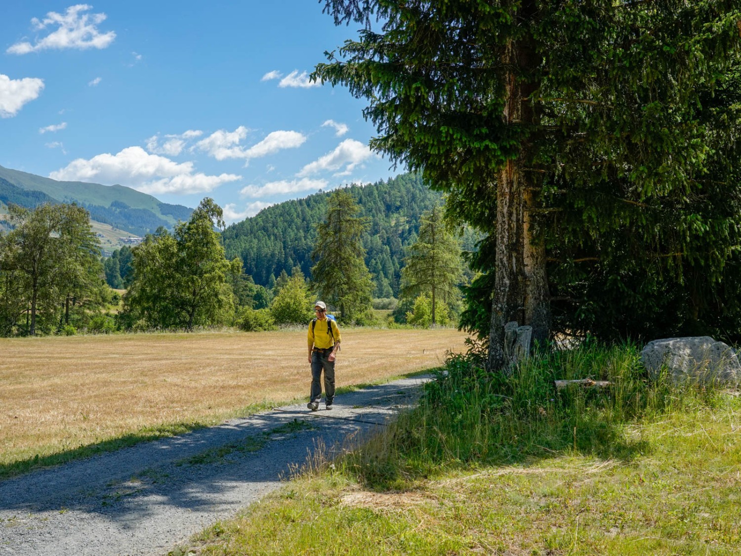 Le chemin dans la vallée est très agréable. Photo: Fredy Joss