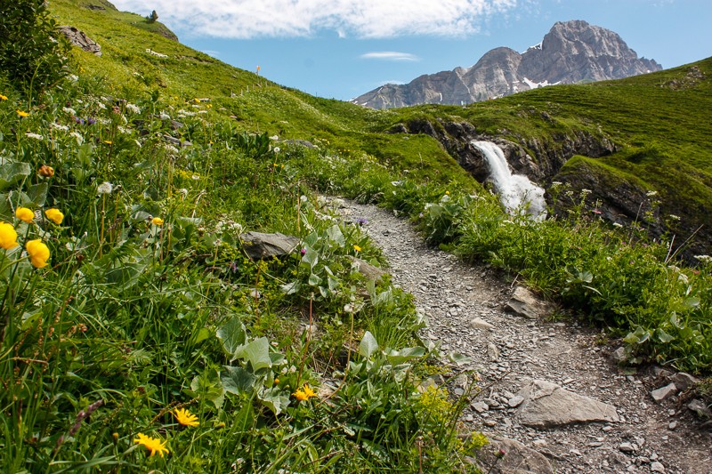 Stierenbachfall oder Stäuber, kurz vor der Blackenalp.