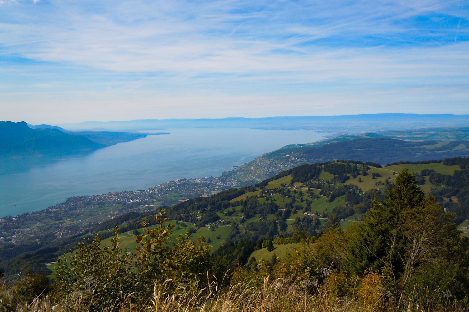 Sur le Folly, un sommet avec une vue imprenable sur le lac Léman. Photo: Marcel Fragnière