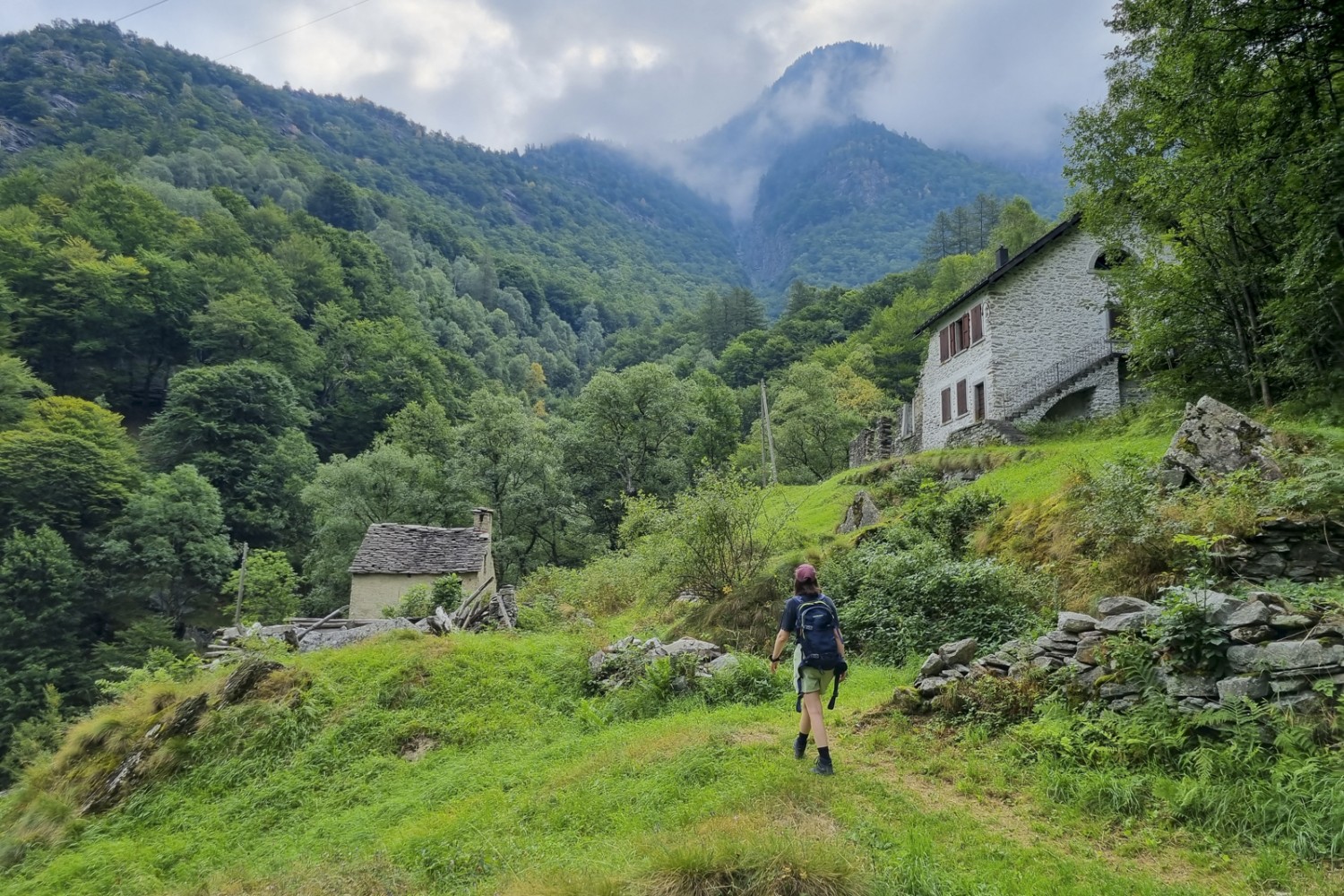 Paisible vallée sauvage: la circulation à la frontière devient rapidement inaudible. Photo: Nathalie Stöckli