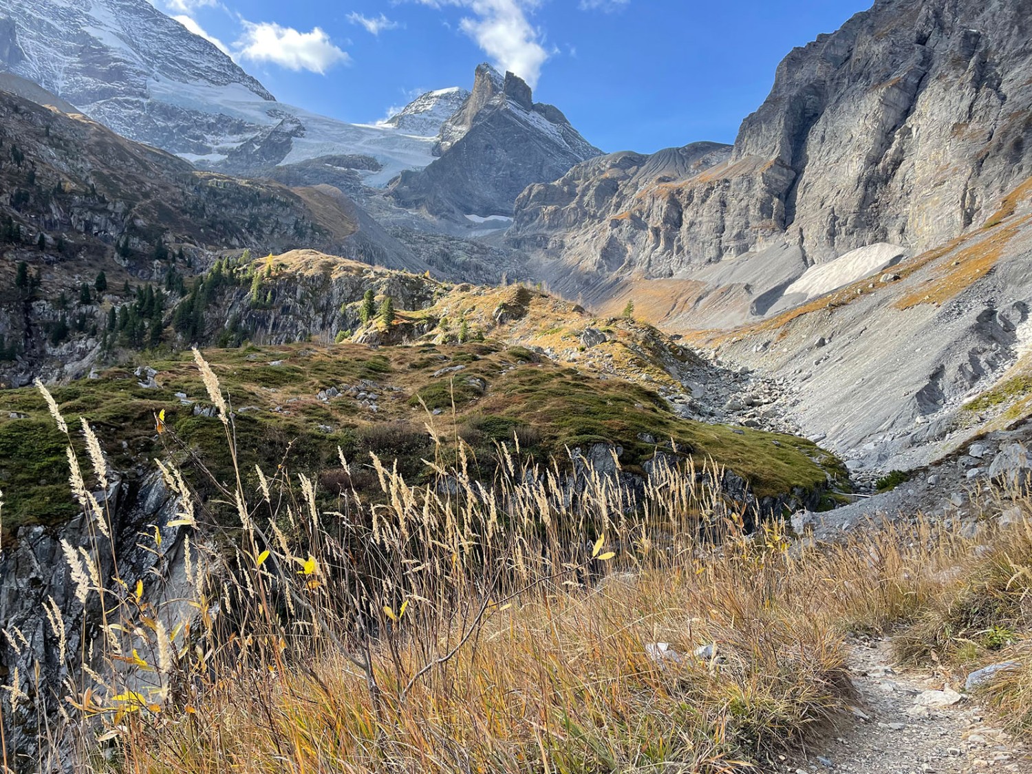 Sur le chemin menant au lac d’Oberhore. Photo: Rémy Kappeler