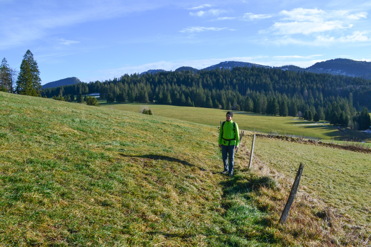 Ausgedehnte Juraweiden bei La Vraconnaz. Bild: Sabine Joss