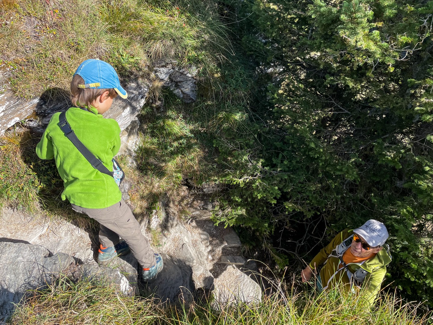 Kurze und einfache Kletterpartie kurz nach dem Leiterli. Bild: Rémy Kappeler