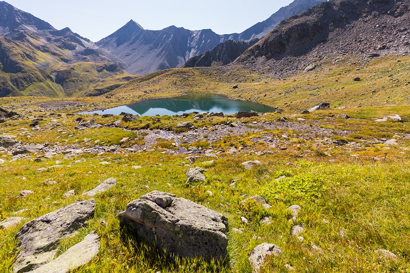 Une halte près du lac Murtel da Lai, avant de se lancer dans la grande montée. Photos: Daniel Fleuti