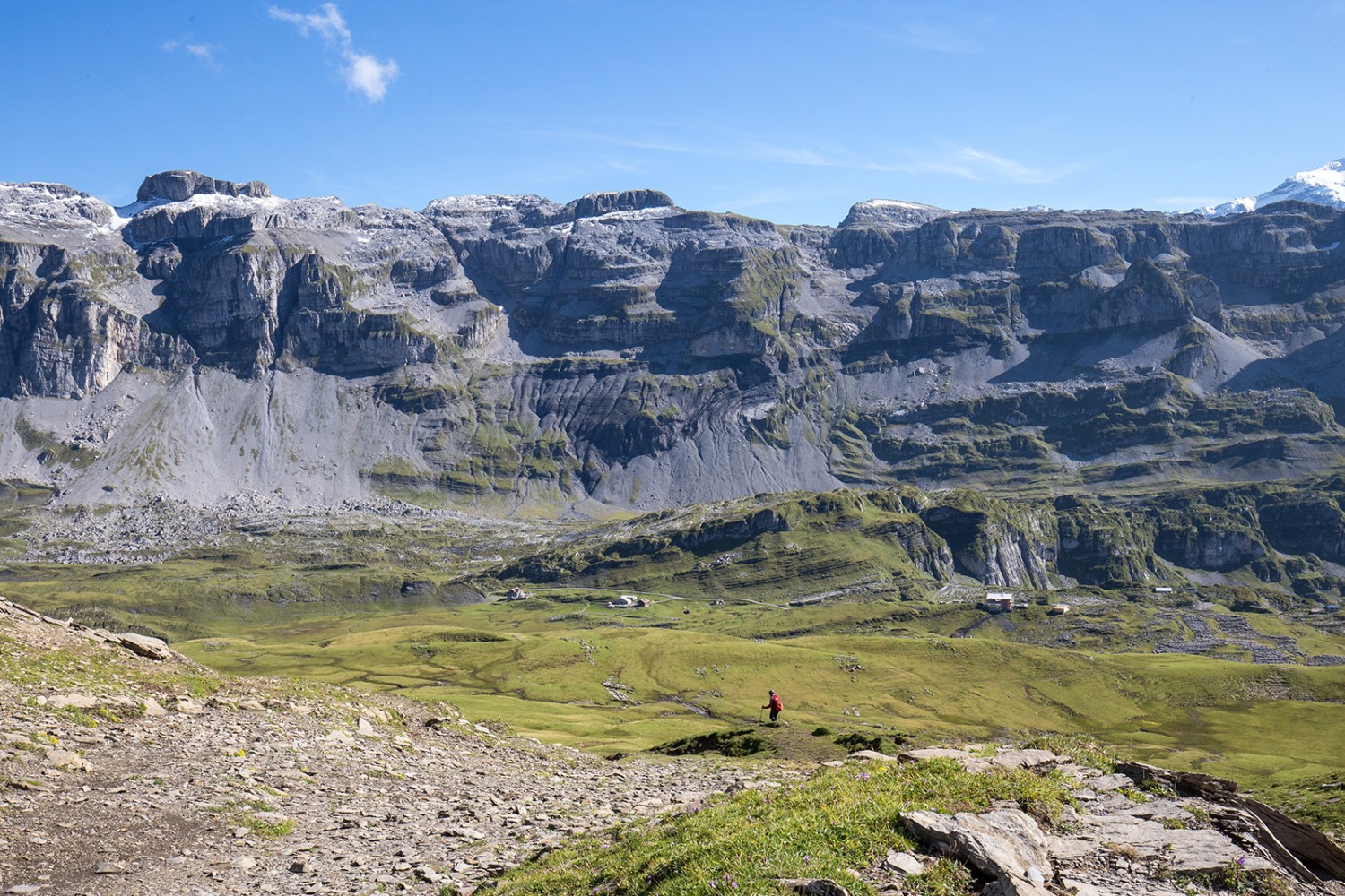 La fin de l’itinéraire approche: traversée du Glattalp.