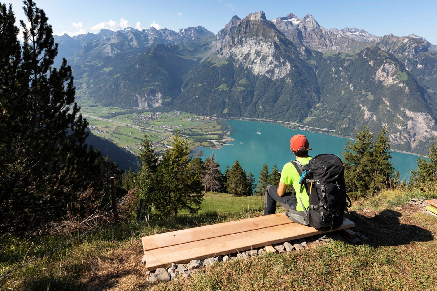 Blick von der Franzenalp auf den Urnersee.