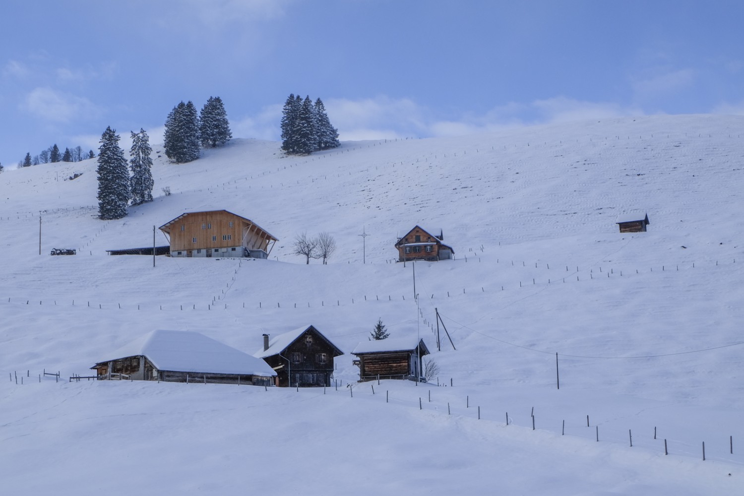 Die Untere und die Obere Rainhütte auf der Dürrenbodenalp. Bild: Elsbeth Flüeler