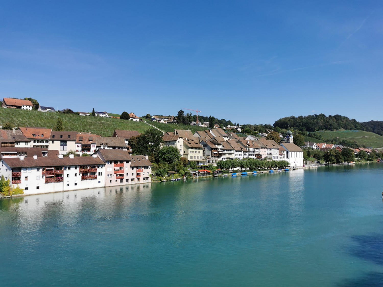 Eglisau, l’étape de cette randonnée, se trouve au bord du Rhin. Photo: Andreas Staeger