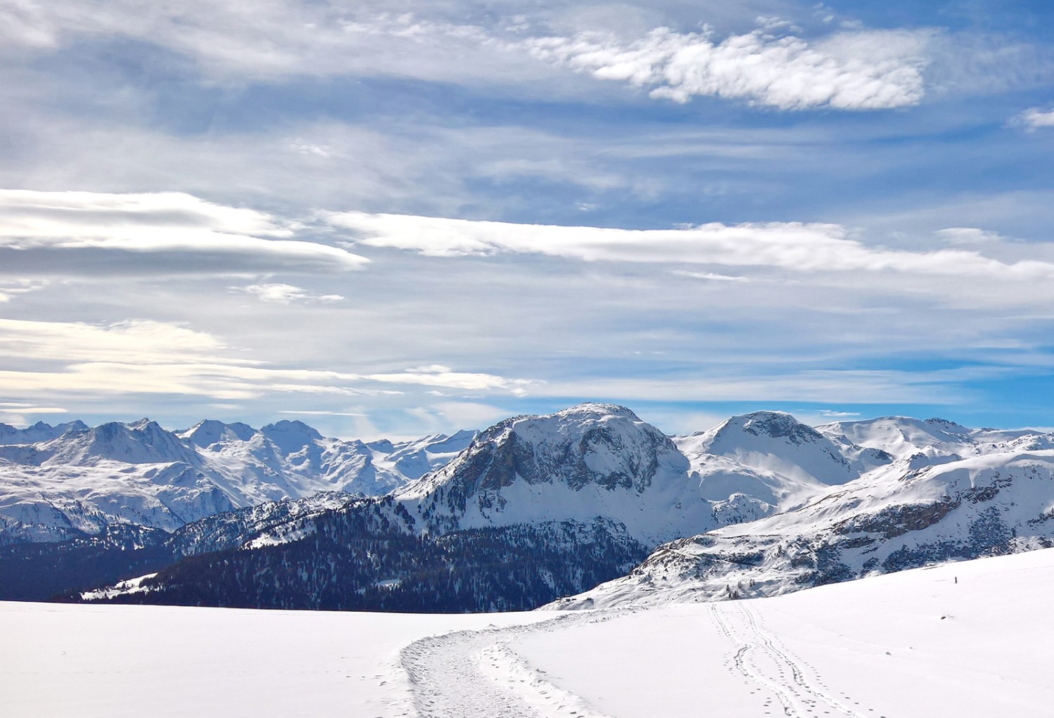 Die Hochebene von Libi; hinter dem Piz Vizan die Gipfelkette des Rheinwalds. Bilder: Andreas Staeger