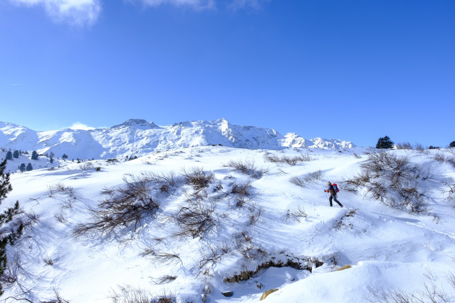 Der Aufstieg zum Croce Portera mit Blick auf die Cima di Gana Rossa und den Pizzo di Campello. Bild: Iris Kürschner