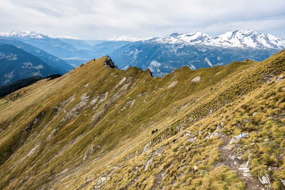 In der steilen Flanke, die zum Montalin hinaufführt. Bild: Fredy Joss