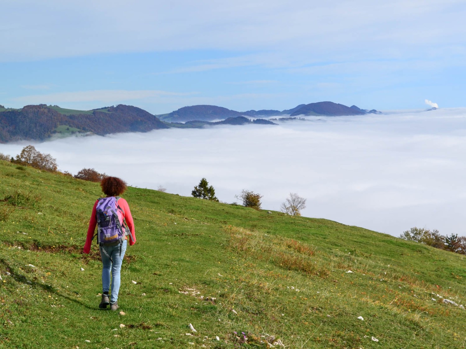 Bain de soleil au-dessus de la mer de brouillard. Photo: Sabine Joss